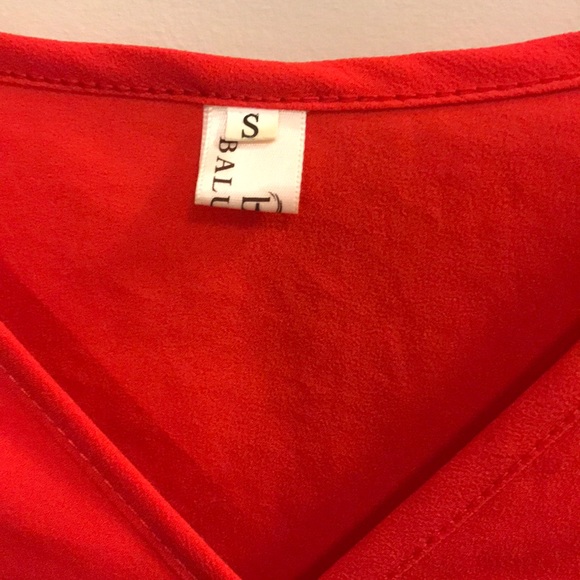 Red Baluoke Brand Blouse. Size Small - Picture 2 of 4